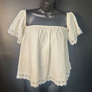 Say What? Summer Top with eyelet details